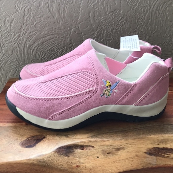 NWT DISNEY TINKERBELL Slip On Shoes Womens SIZE 5 US PINK/WHITE. Tink novelty - Picture 3 of 8
